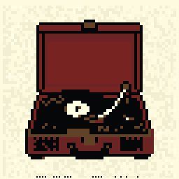 Harbor Vinyl Record Player Relic 128x128 pixel art by smallrabbit176