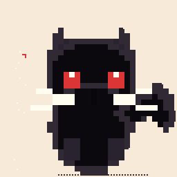 Cloud Black cat Relic 128x128 pixel art by crazygoose456