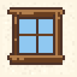 Meadow Window Frame Badge 32x32 pixel art by blackfrog363