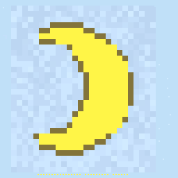 Copper Crescent Moon Badge 128x128 pixel art by blackfrog363