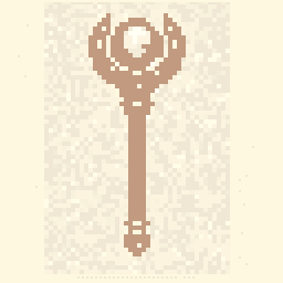 Copper Enchanted Staff Badge 128x128 pixel art by blackfrog363