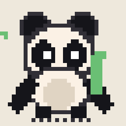 Pocket Panda Sketch 32x32 pixel art by ticklishpeacock733