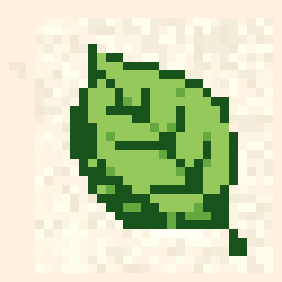 Meadow Green Leaf Sketch 32x32 pixel art by ticklishpeacock733