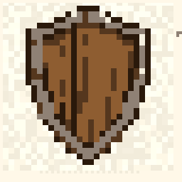 Dawn Wooden Shield Drop 64x64 pixel art by organicrabbit383