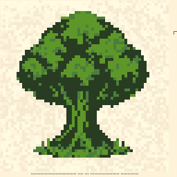 Hearth Oak Tree Drop 256x256 pixel art by organicrabbit383