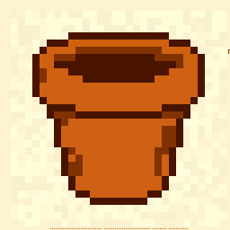 Garden Plant Pot Drop 256x256 pixel art by organicrabbit383