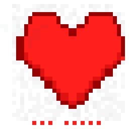 Mosslit Red Heart Sketch 32x32 pixel art by redmouse688