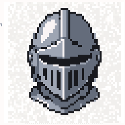 Harbor Knight Helmet Sketch 128x128 pixel art by redmouse688
