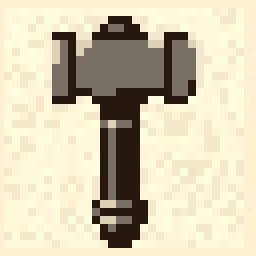 Weathered Hammer Relic 256x256 pixel art by crazyelephant693