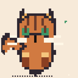 Dawn Tabby cat Charm 64x64 pixel art by goldenfrog844