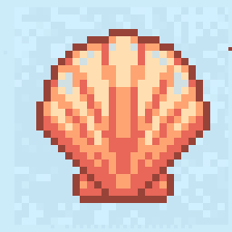 Workshop Sea Shell Charm 64x64 pixel art by goldenfrog844