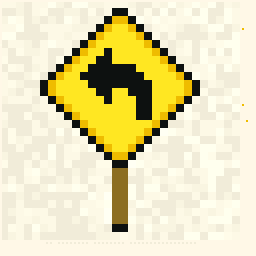 Moonwell Road Sign Sprite 128x128 pixel art by tinybutterfly957
