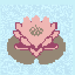 Moonwell Pond Lily Sprite 128x128 pixel art by tinybutterfly957