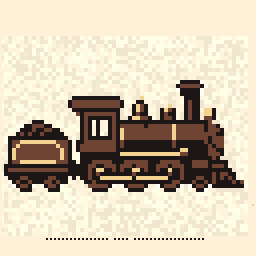 Mosslit Steam Train Sprite 128x128 pixel art by blackladybug342