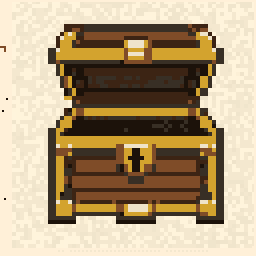 Lantern Open Treasure Chest Sprite 128x128 pixel art by blackladybug342