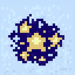 Mosslit Star Cluster Sketch 128x128 pixel art by smalldog597