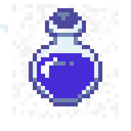 Cloud Mana Potion Badge 32x32 pixel art by tinybear790