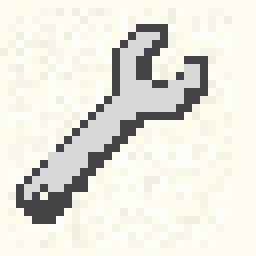 Copper Wrench Badge 32x32 pixel art by tinybear790