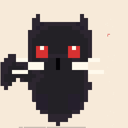 Workshop Black cat Badge 256x256 pixel art by ticklishduck345