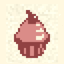 Hearth Cupcake Badge 64x64 pixel art by ticklishduck345