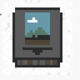 Mosslit Game Cartridge Charm 128x128 pixel art by greenrabbit438