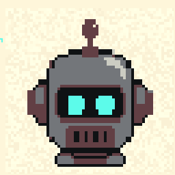 Pocket Robot Head Token 128x128 pixel art by crazydog346