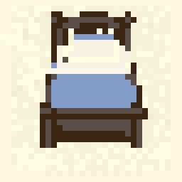 Cloud Single Bed Token 32x32 pixel art by crazydog346