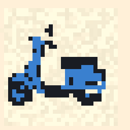 Copper Motor Scooter Token 32x32 pixel art by crazydog346