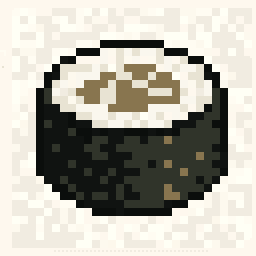 Harbor Sushi Roll Token 128x128 pixel art by tinybutterfly860
