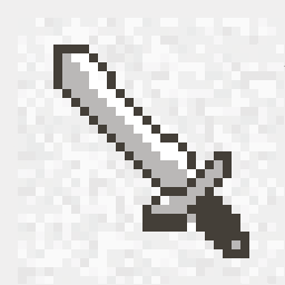 Hidden Iron Sword Study 256x256 pixel art by silverswan664