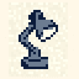 Weathered Desk Lamp Study 64x64 pixel art by silverswan664