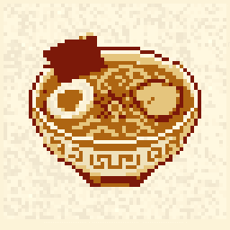Arcade Ramen Bowl Drop 256x256 pixel art by lazyfish298