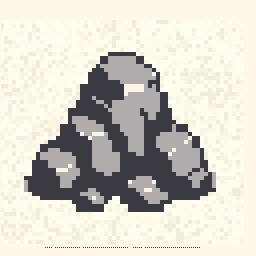 Weathered Rock Cluster Drop 256x256 pixel art by lazyfish298