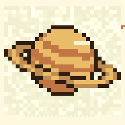 Tiny Ringed Planet Drop 64x64 pixel art by lazyfish298