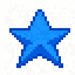 Arcade Blue Star Drop 256x256 pixel art by lazyfish298