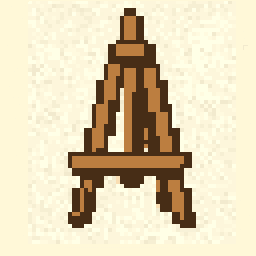 Tiny Artist Easel Scene 256x256 pixel art by sadmeercat110