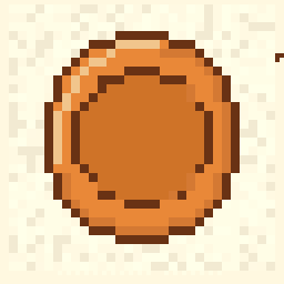 Weathered Bronze Coin Scene 64x64 pixel art by sadmeercat110