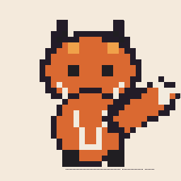 Arcade Red fox Charm 256x256 pixel art by sadostrich421