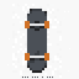 Hidden Skateboard Badge 64x64 pixel art by happykoala149