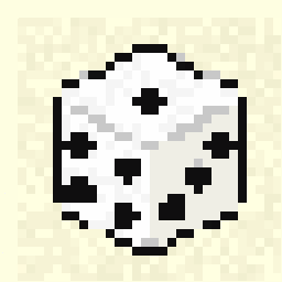 Arcade Six Sided Dice Badge 256x256 pixel art by happykoala149
