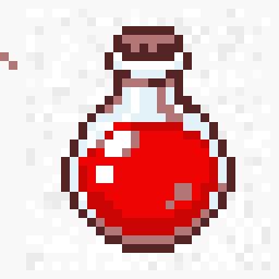 Lantern Health Potion Badge 32x32 pixel art by ticklishduck833