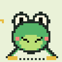 Mosslit Tree frog Badge 32x32 pixel art by ticklishduck833