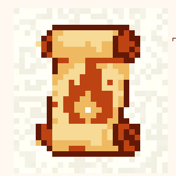 Dawn Fire Scroll Drop 256x256 pixel art by yellowbird818