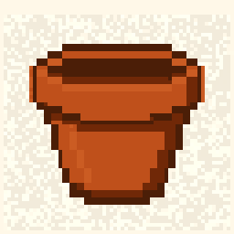 Hearth Flower Pot Drop 64x64 pixel art by yellowbird818