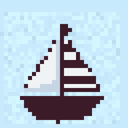 Harbor Sailboat Badge 32x32 pixel art by sadmeercat984