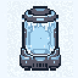 Mosslit Cryo Pod Badge 128x128 pixel art by sadmeercat984