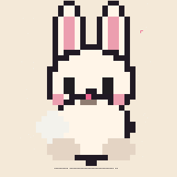 Arcade White bunny Relic 256x256 pixel art by happypeacock291