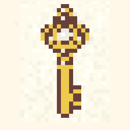 Copper Magic Key Badge 128x128 pixel art by whitetiger571
