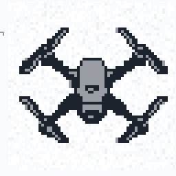 Mosslit Quadcopter Drone Patch 128x128 pixel art by bluebear448