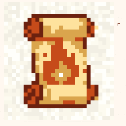 Hearth Fire Scroll Patch 256x256 pixel art by sadpeacock547